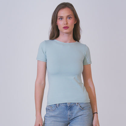 Cotton Jersey Short Sleeve T-Shirt Crew Neck